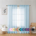 Aiyufeng 2 Pack: Basic Sky Blue Sheer Curtain Drapes 72 Inch Length 2 Panels by Aiyufeng
