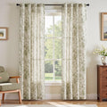 jinchan Linen Floral Curtains 84 Inch Length by JINCHAN