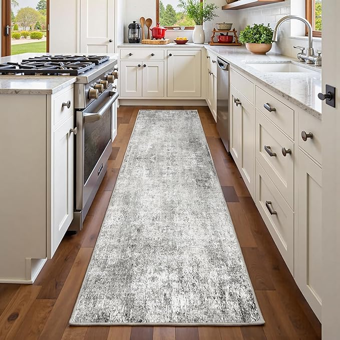 Washable Area Rugs 2'x6' Non-Slip Modern Abstract Soft - Image 3