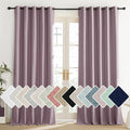 NICETOWN Chaise Mauve Vintage Linen 100% Blackout Curtains by NICETOWN