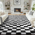Ophanie Checkered Black & White Rug by Ophanie