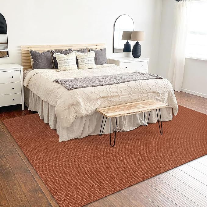 KOZYFLY Washable Area Rug 5x7 ft Rubber Backed Non Slip Rugs - Image 8
