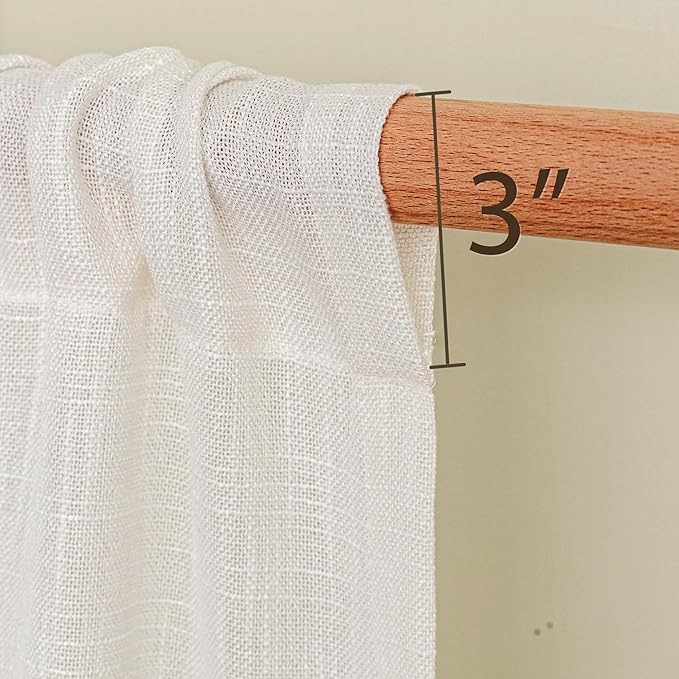 MYSKY HOME Natural Curtains 30 Inch Long - Image 5
