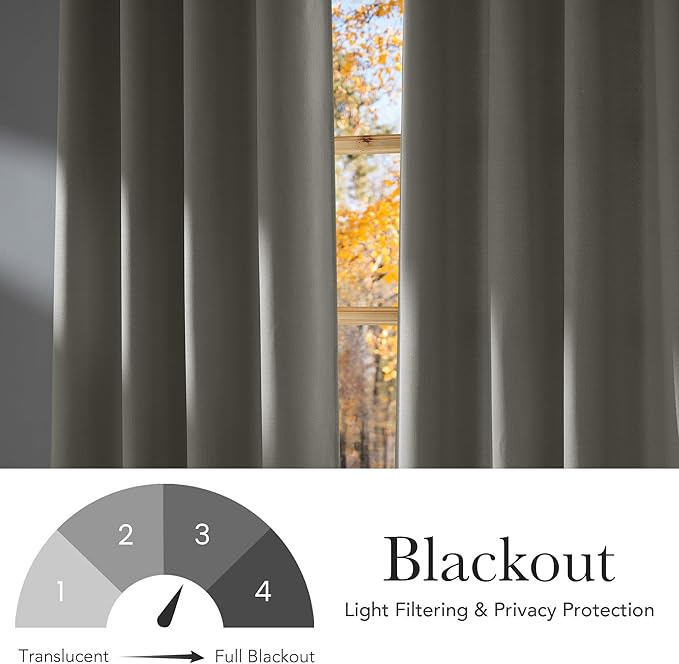 NICETOWN Short Faux Linen Natural Blackout Curtains 63 inches Long - Image 6