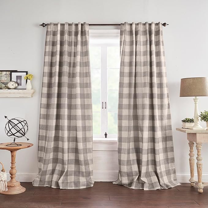 Elrene Home Fashions Farmhouse Living Grainger Buffalo-Check Blackout Window - Image 2