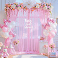 10ft x 15ft Pink Tulle Backdrop Curtain by Suppromo