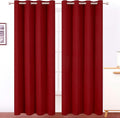 LEMOMO Blackout Curtains 66 x 95 inch/Red Curtains Set of 2 Panels/Thermal by Lemomo