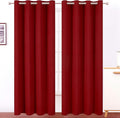 LEMOMO Blackout Curtains 66 x 84 inch/Red Curtains Set of 2 Panels/Thermal by Lemomo