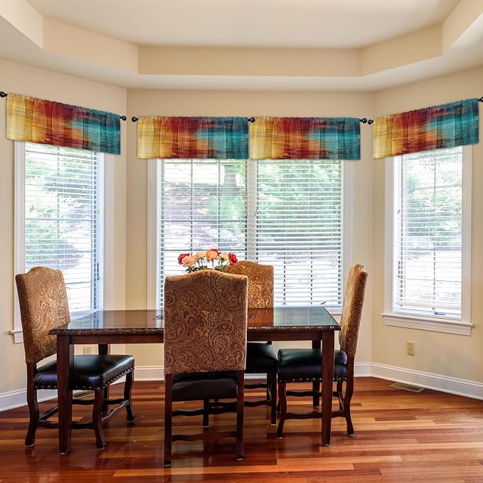 Emvency 4 Pack Valances Window Treatments - Image 7