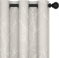 Deconovo Beige Blackout Curtains, Boho Farmhouse Curtain, Thermal Insulated by Deconovo