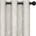 Deconovo Short Kitchen Curtains, Room Darkening Curtain Beige, Thermal by Deconovo