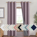 NICETOWN Chaise Mauve Vintage Linen 100% Blackout Curtains by NICETOWN