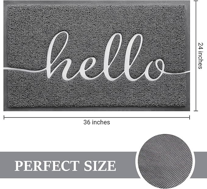 BeneathYourFeet Door Mat, Welcome Mat Low Profile Front Doormat Non Slip Mats - Image 3