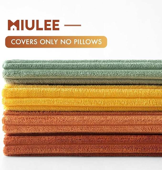 MIULEE Decorative Throw Pillow Covers 24x24 Inch Set of 4, Vibrant Cushion - Image 5