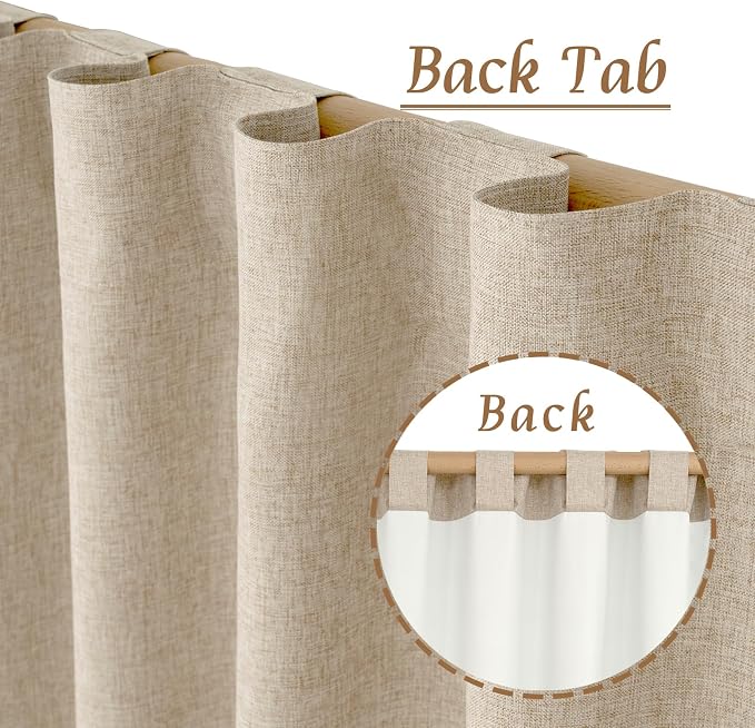 100% Blackout Linen Window Curtains - Image 2