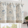 jinchan Linen Floral Valance Curtain by JINCHAN