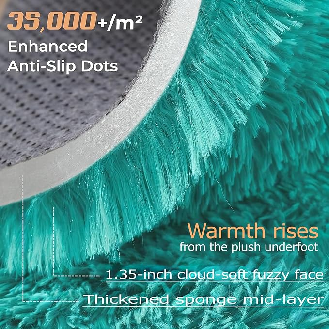 5x7 Area Rug for Living Room: Fluffy Shag Soft Washable Rugs Fuzzy Plush Indoor - Image 4