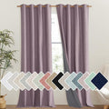 NICETOWN Chaise Mauve Vintage Linen 100% Blackout Curtains by NICETOWN
