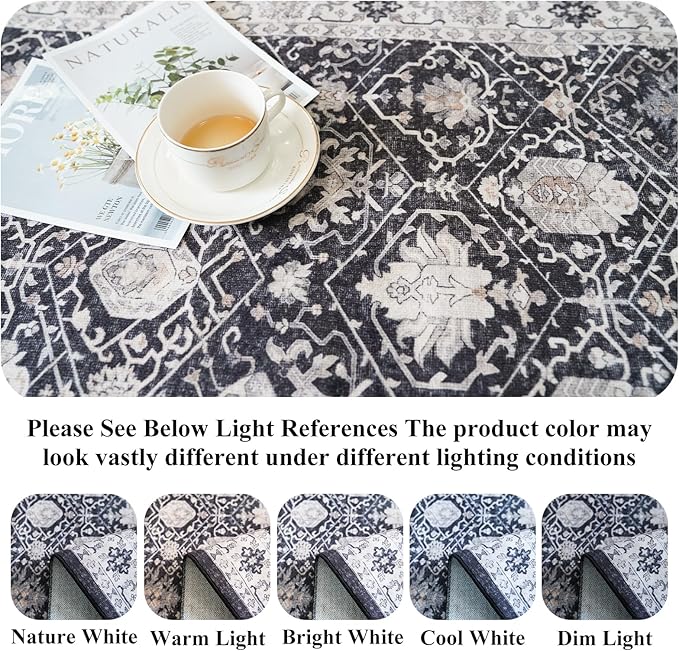 Washable 3x25 Extra Long Runners: Oriental Soft Non-Slip Hallway Runner Rugs - Image 2