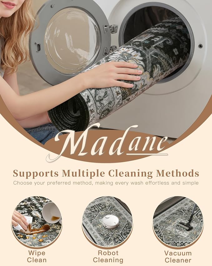 Madane Washable Runner Rug 2x8, Runners - Image 9