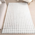 nuLOOM Jeni Off-White, Solid Faux Rabbit, Fluffy and Cozy, High Traffic by nuLOOM