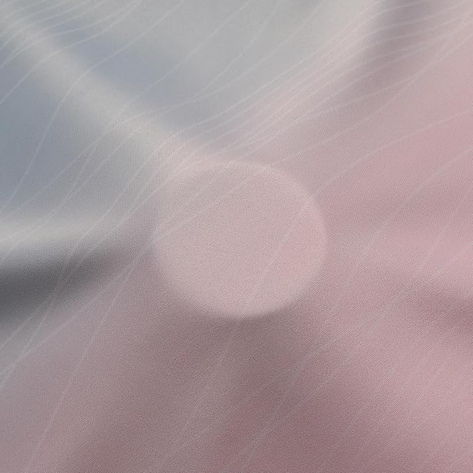 Estelar Textiler Grey and Pink Ombre Short Blackout Curtains 36 Inch Long - Image 8
