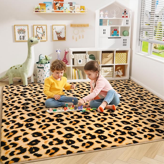 Amearea Soft Leopard Rugs for Bedroom Living Room, 6x9 Modern Cheetah Print - Image 4