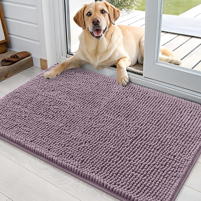 OLANLY Dog Door Mat for Muddy Paws 36x24, Absorbs Moisture and Dirt, Absorbent by OLANLY
