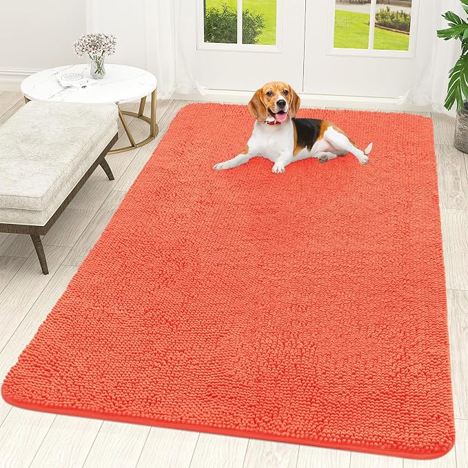 OLANLY Dog Door Mat for Muddy Paws 70x46, Absorbs Moisture and Dirt, Absorbent by OLANLY
