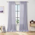 Nanspring Lavender Purple Linen Curtains 96 Inches Long by Nanspring
