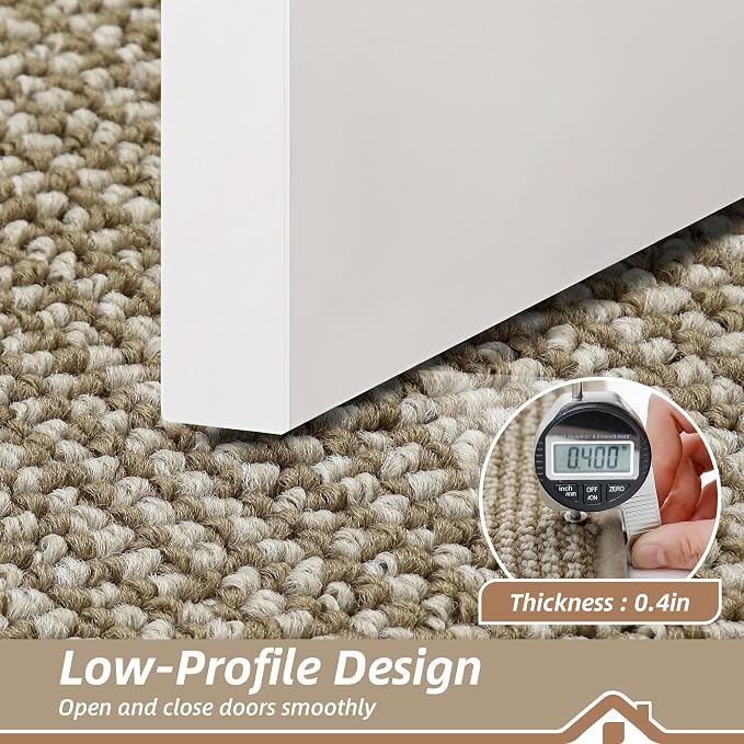 BEQHAUSE Dirt Trapper Door Mat 32" x 48", Non-Slip Washable, Light Beige | - Image 4