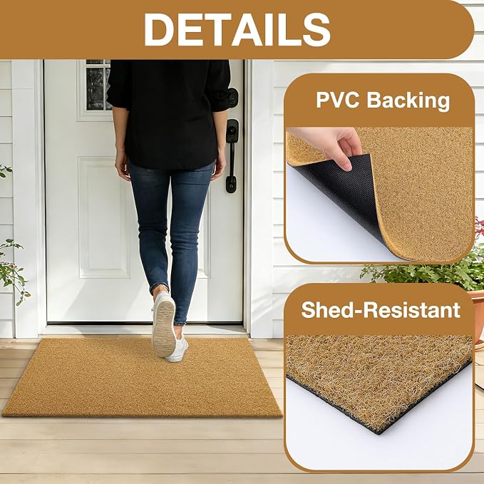 OLANLY Front Door Mat, Low Profile Doormat, Stain and Fade Resistant, - Image 4