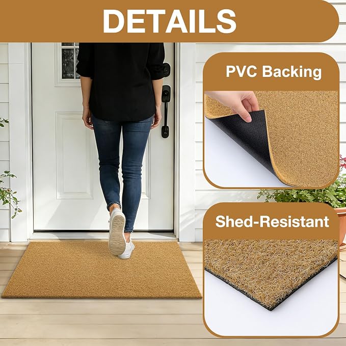 OLANLY Front Door Mat, Low Profile Doormat, Stain and Fade Resistant, - Image 6
