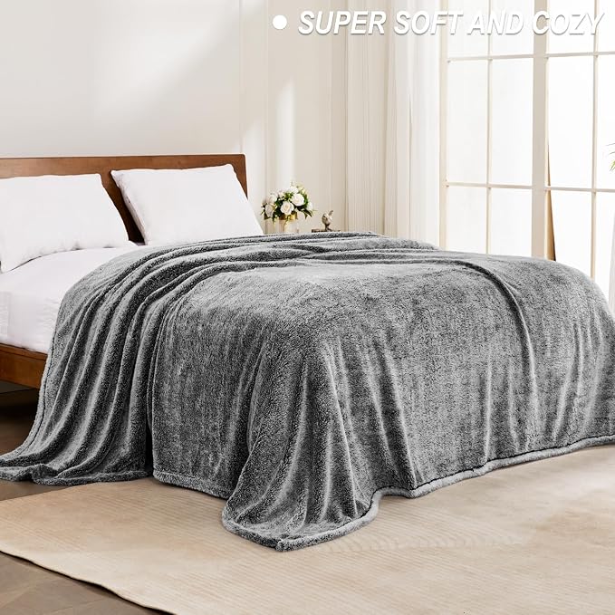 Exclusivo Mezcla Plush Fuzzy Fleece Throw Blanket Extra Large, Super Soft - Image 6