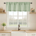 OVZME Valance for Windows, Light Filtering Faux Linen Textured Small Short by OVZME