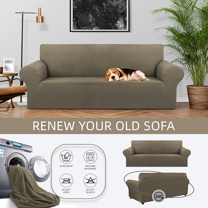 KEKUOU Stretch Sofa Cover Slipcover ，Couch Covers - Image 3
