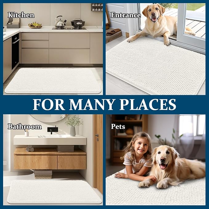 OLANLY Dog Door Mat for Muddy Paws 36x24, Absorbs Moisture and Dirt, Absorbent - Image 8