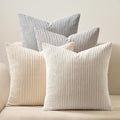 Topfinel 4 Packs Neutral Decorative Throw Pillows Covers 26x26 Inch by Topfinel