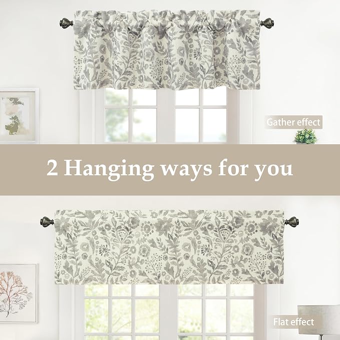 DriftAway Julia Lined Valance Double Layer Thermal Insulated Room Darkening - Image 4