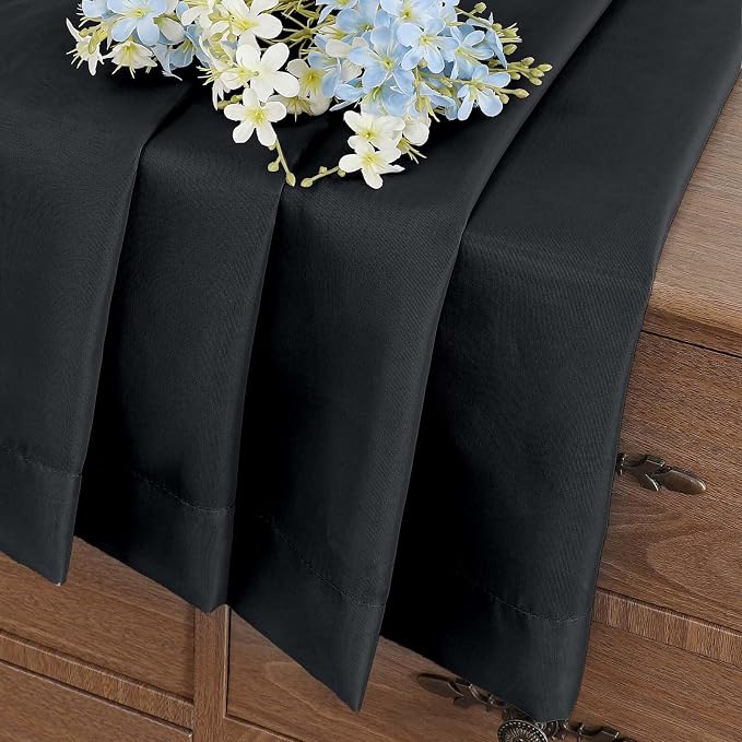 Halloween Black Window Sheer Curtains 45 Inches Length, Voile Short Curtains - Image 8