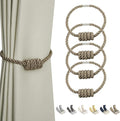 BEL AVENIR Magnetic Curtain Tiebacks, Decorative Drapery Holdbacks Modern Woven by BELAVENIR