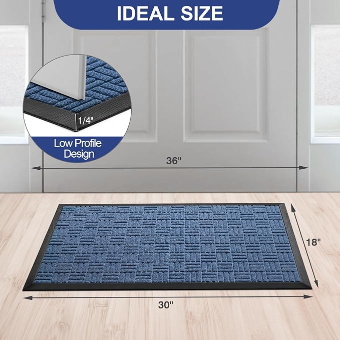 Mibao Front Door Mat, Heavy Duty Durable Welcome Mat - Image 2