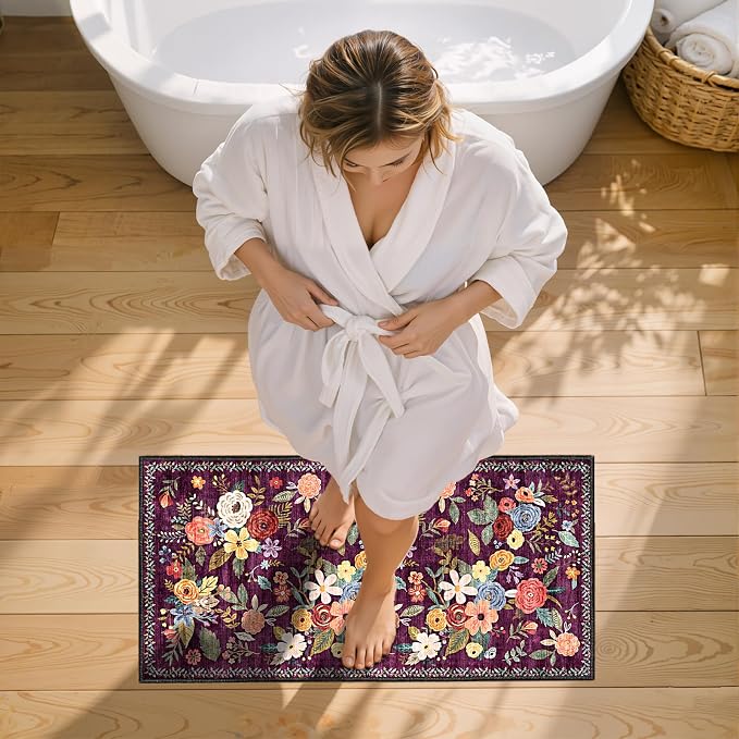 2x4 Entryway Runner Rugs, Non Slip Washable Rugs - Image 5
