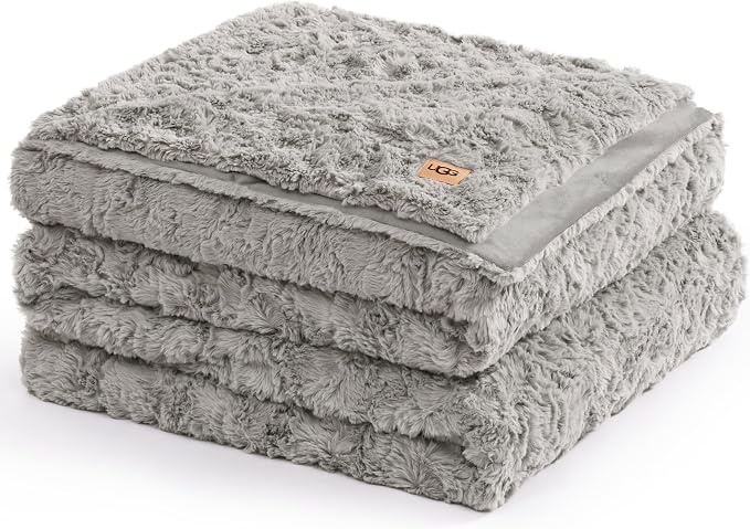UGG Adalee Faux Fur Full/Queen Blanket, Double-Sided Fluffy Blanket, Cozy by UGG