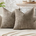 MIULEE Pack of 2 Couch Throw Pillow Covers 16x16 Inch Neutral Khaki Modern Boho by MIULEE