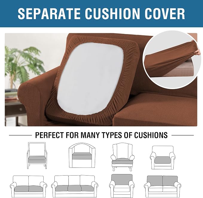H.VERSAILTEX 4 Piece Stretch Sofa Covers - Image 5