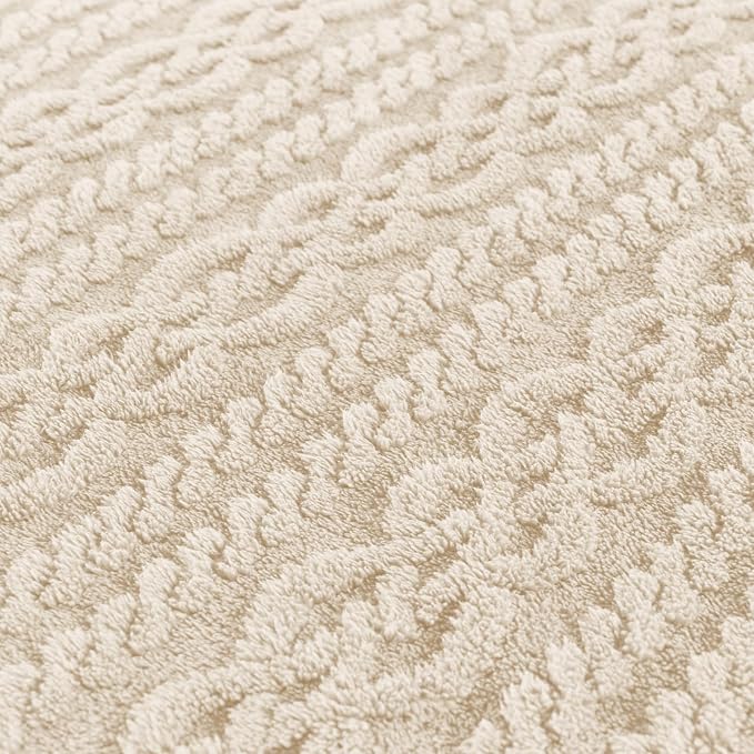 50x70 Inch Beige Throw Blanket - Image 5