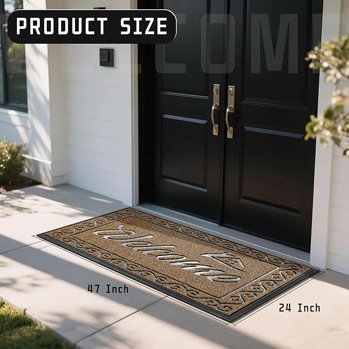 Yimobra Welcome Mat, Heavy Duty Sturdy Door Mats - Image 2