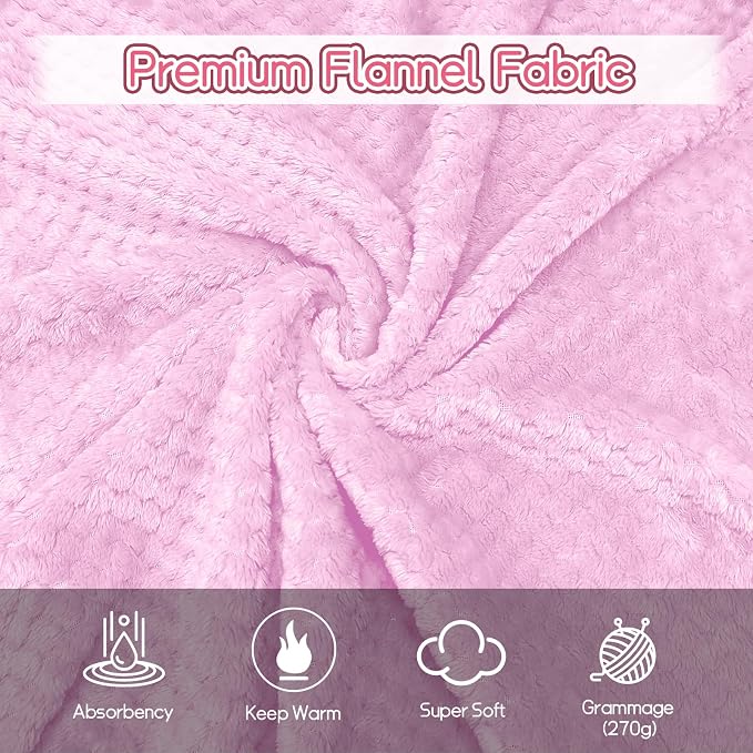 4 Pack Fleece Throw Blankets 50x60 Inches - Image 5