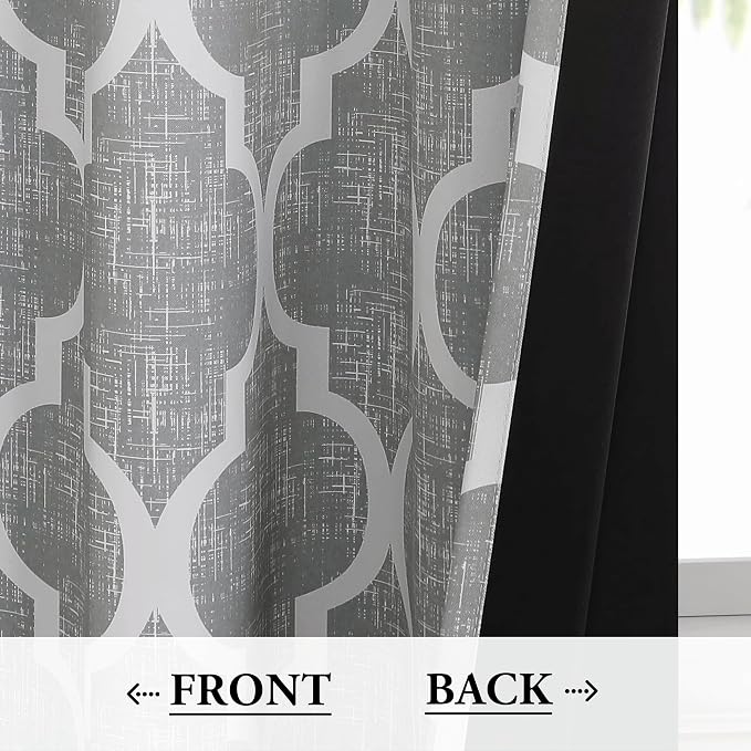 Beauoop 100% Blackout Curtains 72 Inches Long 2 Panels - Image 3